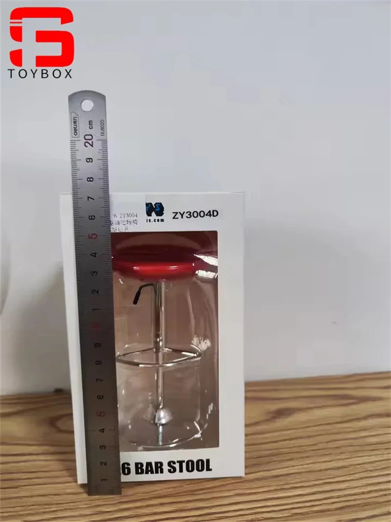 Zytoys zy3004 1/6 cadeiras de barra giratórias vermelhas, 6cm de altura, modelo de assento, acessórios de cena, cabem no corpo de figura de ação de 12 ''