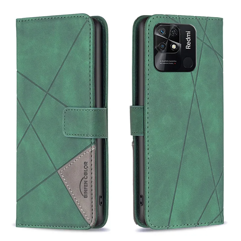 Funda con tapa tipo billetera para Redmi 10 2022, funda protectora de cuero para teléfono Redmi10A 10A 10C 10Prime Redmi10 a 5G