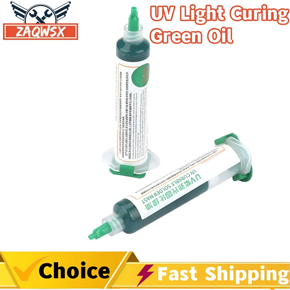 10ml UV Curing BGA PCB Solder Mask Ink Green Welding Oil Paint Prevent Corrosive Arcing Mobile Phone Repair Welding Paste Flux