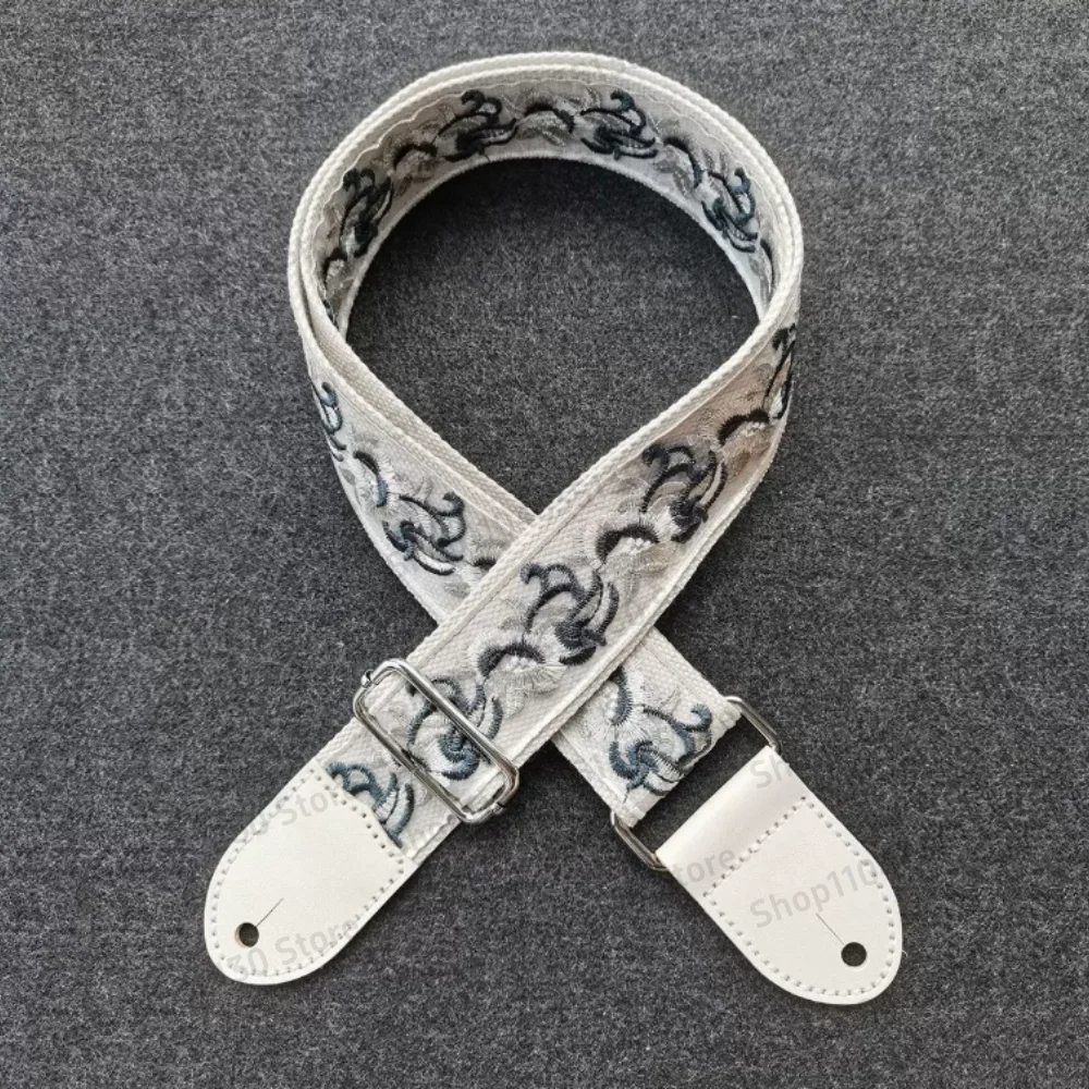 guitar strap embroidered embroidered personalized universal couple electric guitar bass strap imported first layer cowhide