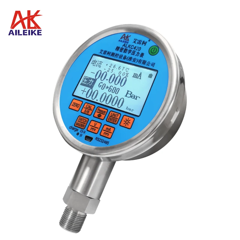 AILEIKE ALKC420 Precision Digital Vacuum Gauge 1000bar Intelligent Relative Pressure Calibrator Pressure Measuring Instrument