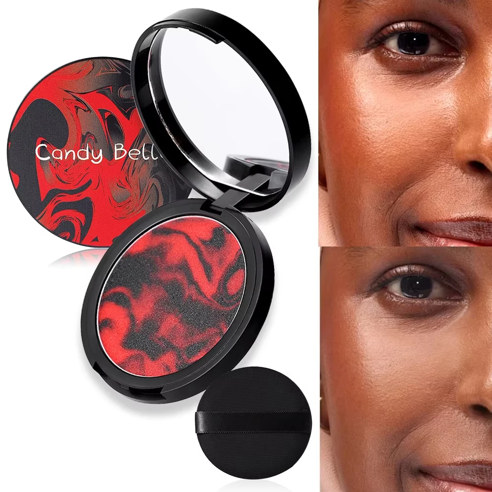Candy Bella Lavender Blue Sky Cloud Lava Make-up-Puder mit Mini-Puderquaste, Ölkontrolle für alle Hauttypen, Kosmetika