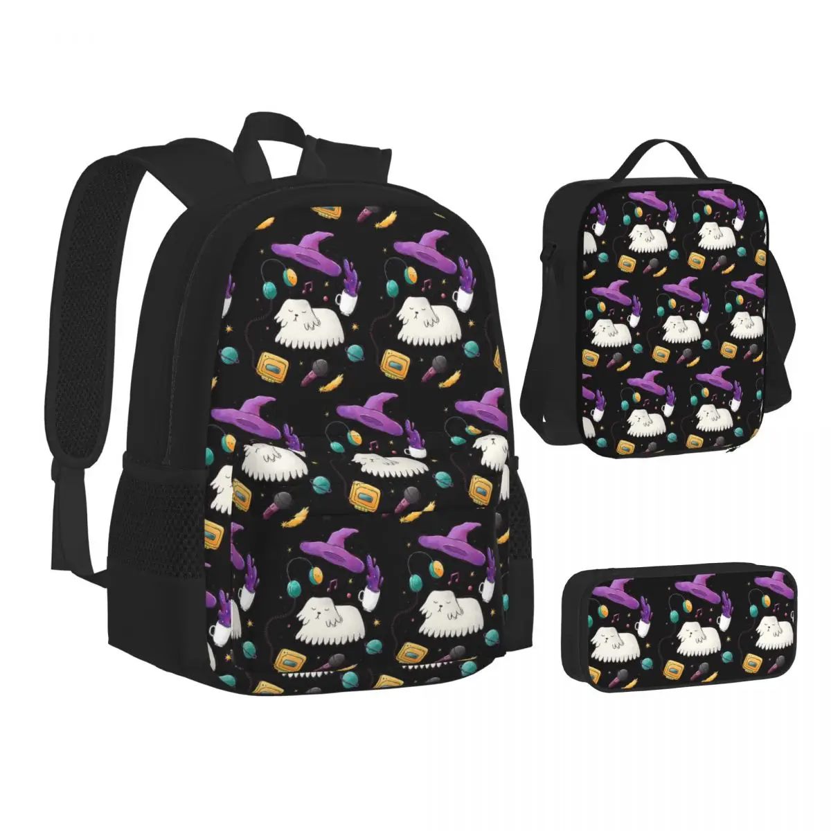 

The Midnight Gospel Backpacks Boys Girls Bookbag Students School Bags Kids Rucksack Lunch Bag Pen Bag Three-Piece Set