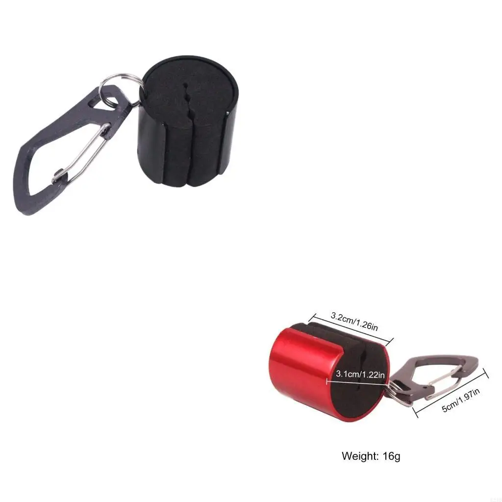 حامل قضبان الصيد يمكن ارتداؤه مقطع قضيب الصيد المحمول مع سلسلة مفاتيح ذبابة الصيد معالجة أدوات مساعد قضيب المساعد