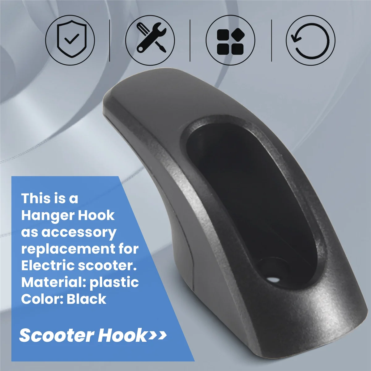 BVBV-gancho de suspensión Flexible de Metal mejorado para Ninebot Segway Es1 Es2 Es3 Es4, repuesto para patinete eléctrico