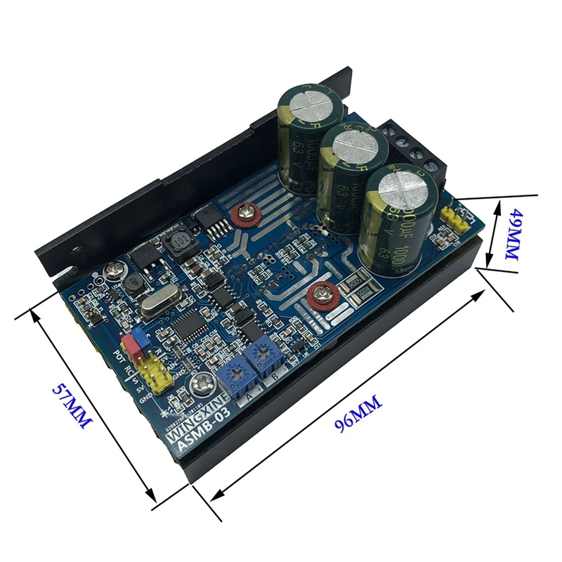 Controlador de Motor de un solo canal, placa controladora de engranaje de dirección de 1000nm, 8V a 48V, límite de corriente de 20a, ASMB-03