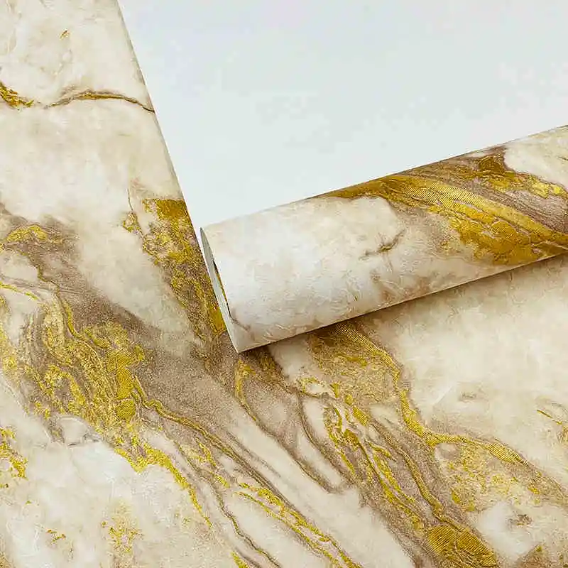 Modern Marble Wallpaper Golden Line Living Room TV Sofa Bedroom Home Decor Papier Peint