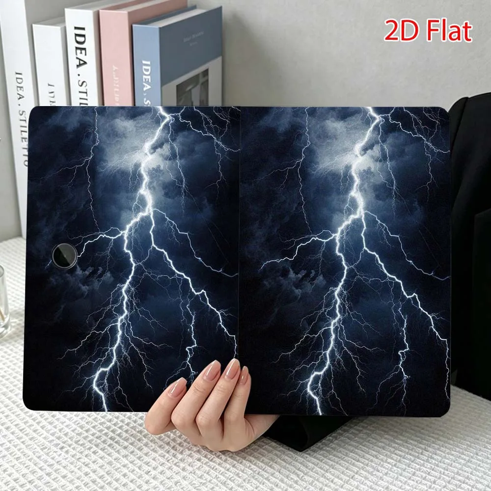 Black lightning pattern For OPPO VIVO IQOO OnePlus Realme Pad 3 Pro 13 12.1 11.4 11 inch Pen Tray Tablet Case Soft