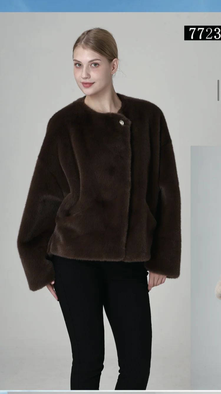 winter women faux fur coat mink fur jacket  winter coat female fake fur