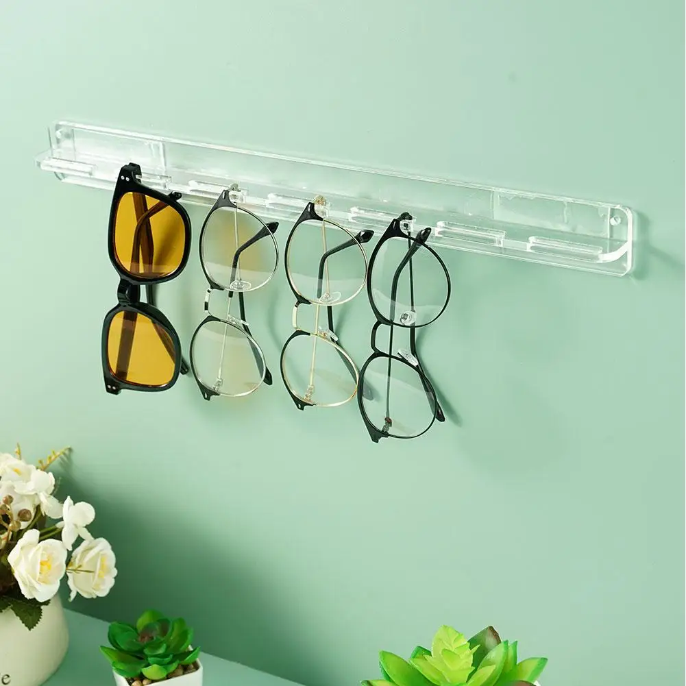 Eyeglasses Holder Wall Mounted Acrylic Sunglasses Organizer Hanger Jewelry Eyewear Rack Display Rack Hanging Shelf Storage Z4E6