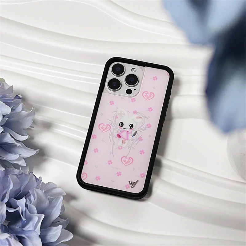 Wildflower Flowers Plants Bear Phone Case for iPhone 17 16 15 14 13 12 Pro Max 16Plus WF Fashion Animal Swan Rabbit Cover Funda