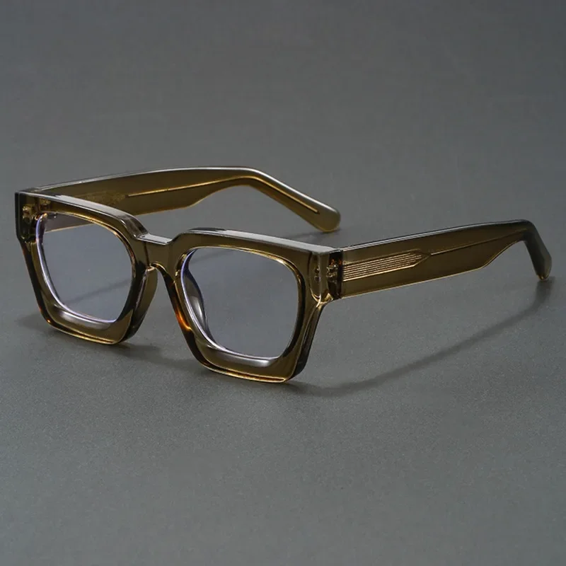 Thick Square Acetate Glasses Frames Anti Blue Light Eyeglasses For Women Men Retro Oversized Optical Eyewear