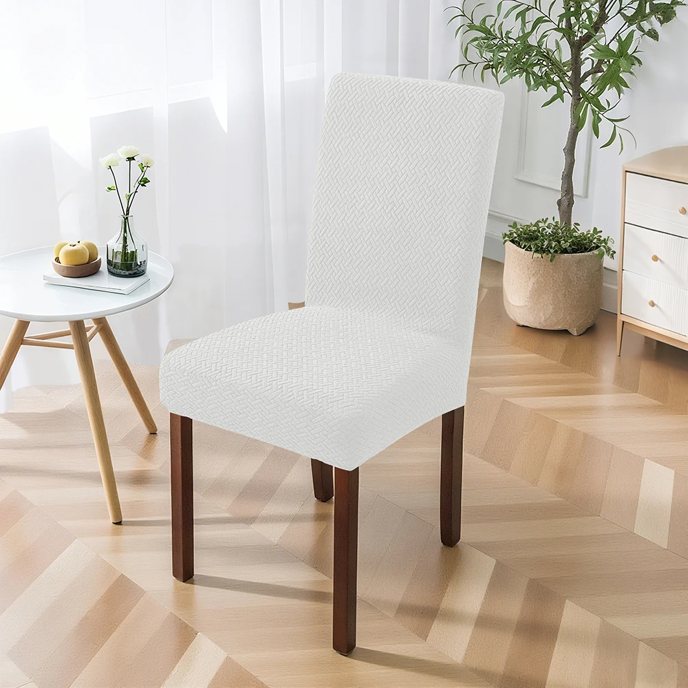 Elastischer Stuhlbezug Jacquard Stretch Universeller Günstiger Stuhlsitzbezug mit Rückenlehne für Hochzeits- und Esszimmerstühle für Zuhause