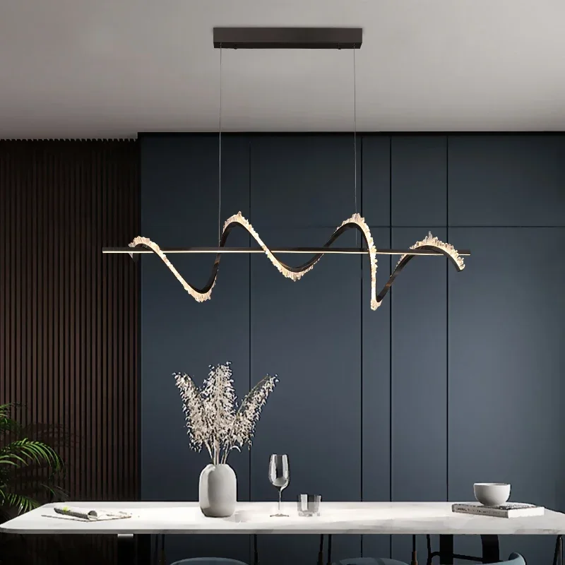 

Post-modern Simple Light Luxury Style Natural Crystal Chandelier Hall Living Room Restaurant Bedroom Designer Creative Lamps