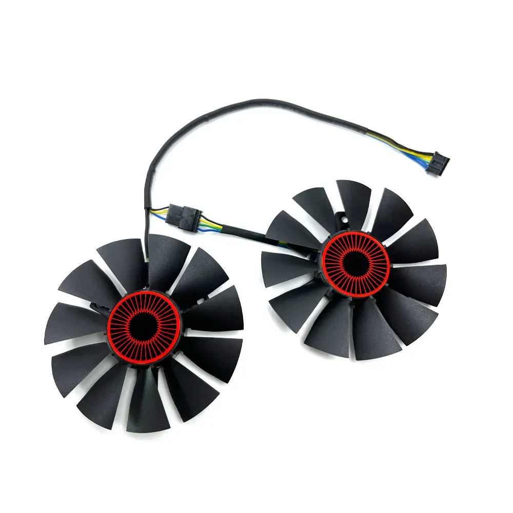 NEW 2FAN 75MM 4PIN FD7010H12D STRIX-GTX 1060 GPU Fan，For ASUS STRIX-GTX 960、950、1060、EX-GTX 1050、1050Ti Video card cooling fan