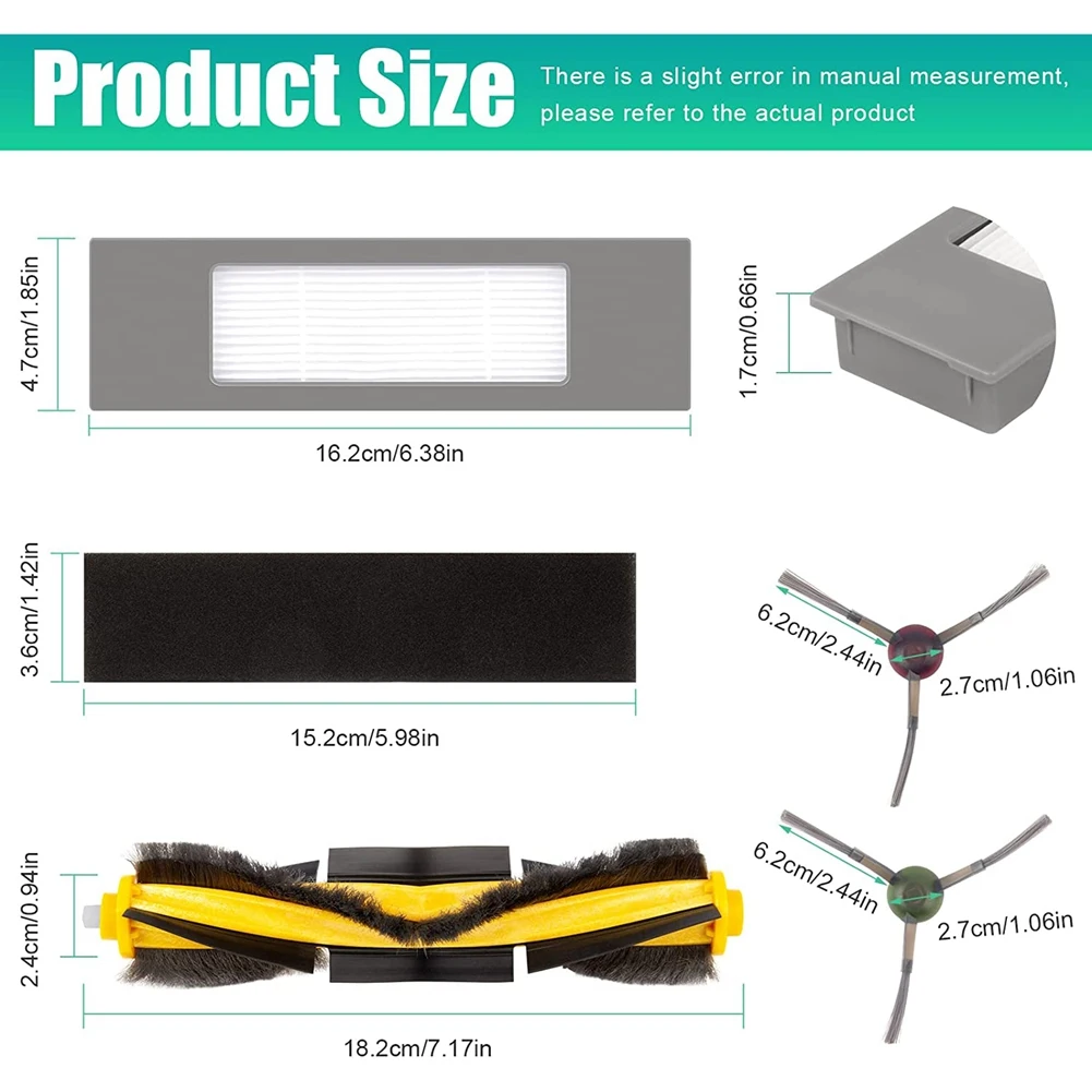 Replacement Accessories for Ecovacs DEEBOT OZMO T5 / 950/920 / T8 / T8AIV / T9 Power / T9 MAX / N8 Pro Plus / N8 Pro