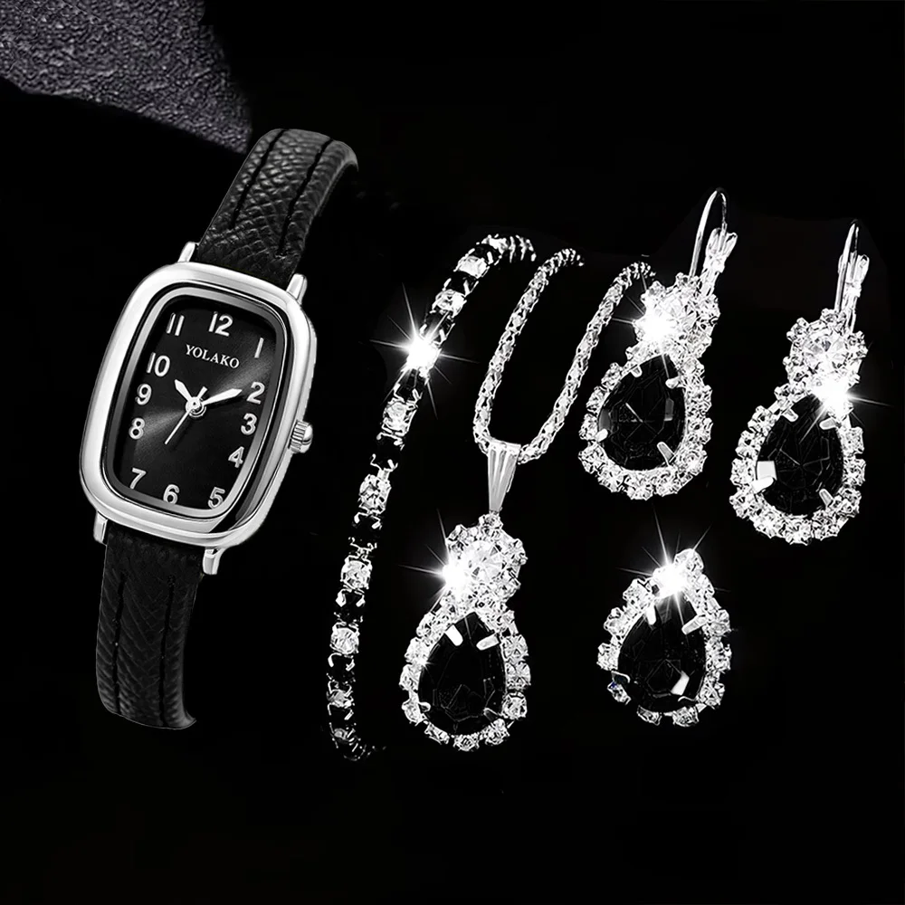 6Pcs Ladies' Elegant Fashion Watch Set, Perfect For Daily & Formal Occasions, Birthday, Party And Valentine's Day Gifts.