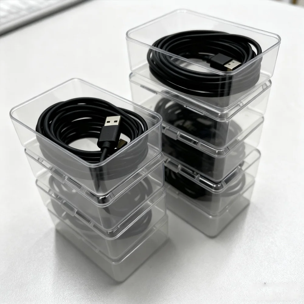 مجموعة صندوق تخزين كابلات بلاستيكية متينة مكونة من 5 قطع للمكتب والمنزل - منظم سلك للأجهزة المحمولة وملحقات الشحن #6