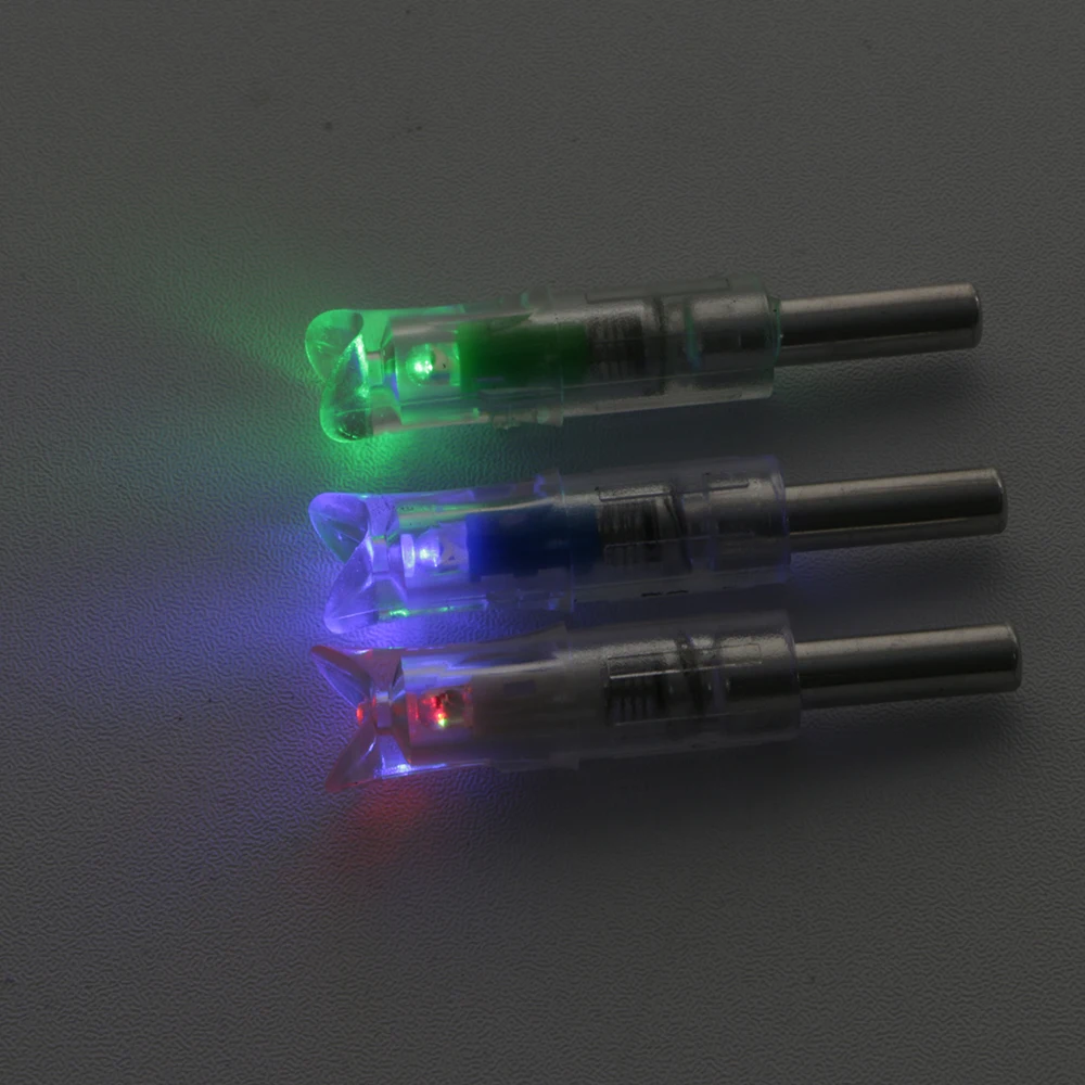 3/6/12pcs Crossbow Arrow Archery Lighted Nock LED Light Shiny For Night Hunting Sports Shooting Arrows Hunting Accessories
