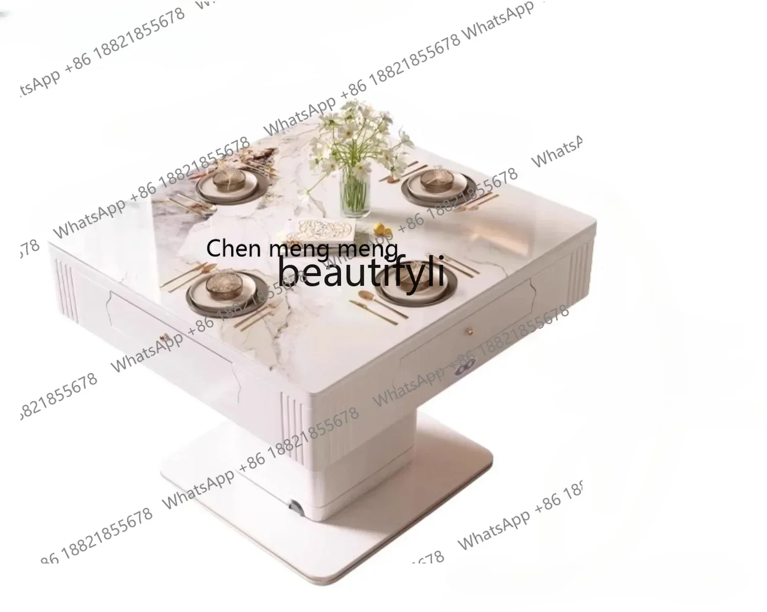 

xx1Electric mahjong table, coffee table, dining table, three-purpose, fully automatic household light luxury rock slab, silent