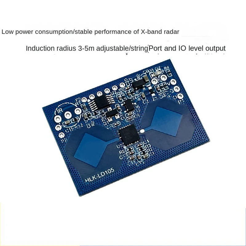 Módulo de detección de cuerpo humano LD105 10G, Sensor de Radar de microondas montado en la parte superior para iluminación inteligente y seguridad del hogar, fácil de usar