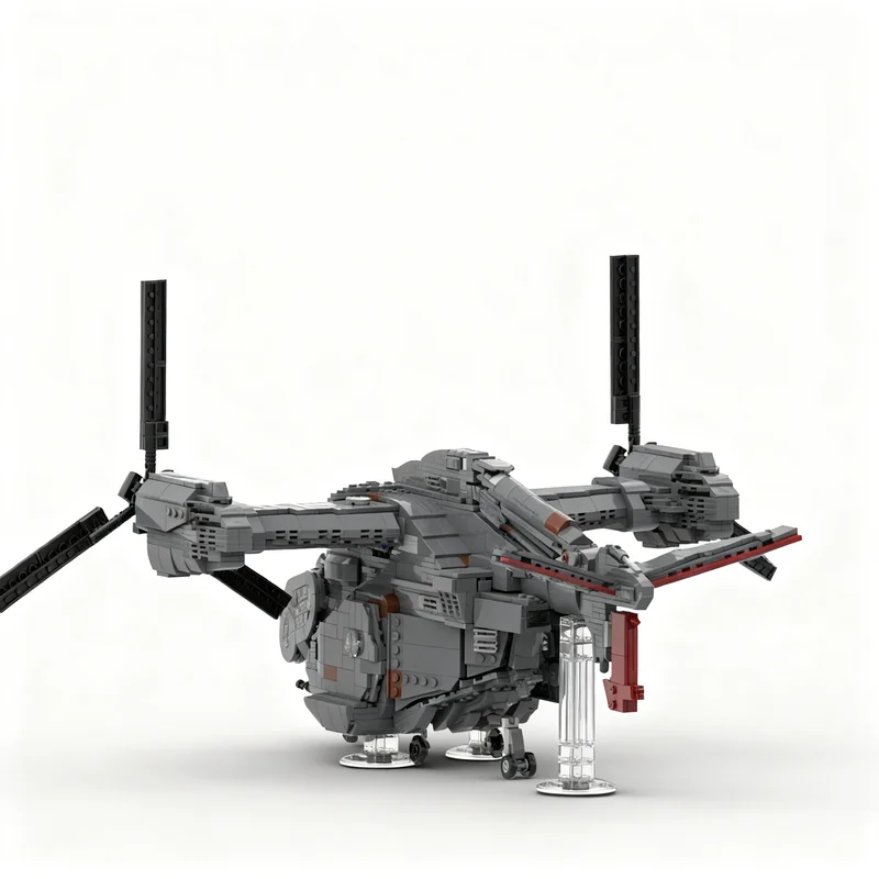 2386 Teile MOC Vertibird Minifig Maßstabsmodell Bausteine Architektur-Spielzeug Weihnachtsgeschenke DIY-Idee Bildungs-Bausteine für Kinder