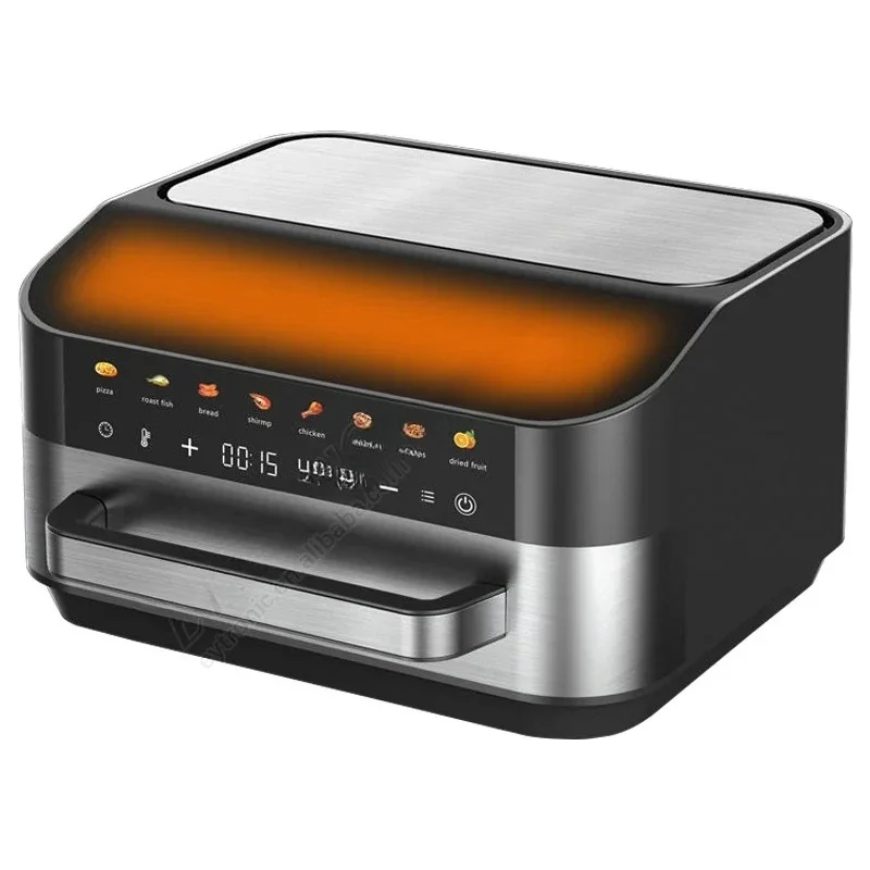 

10L Smart Air Fryer Toaster Oven Small Kitchen Appliances Built-in Digital Air Fryer Oven with Lower Double Heating