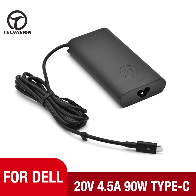 20V 4.5A 90W USB Type C Power Ac Adapter Charger Laptop for DELL Latitude 5280 5480 5580 LA90PM170 TDK33 Battery Power Supply