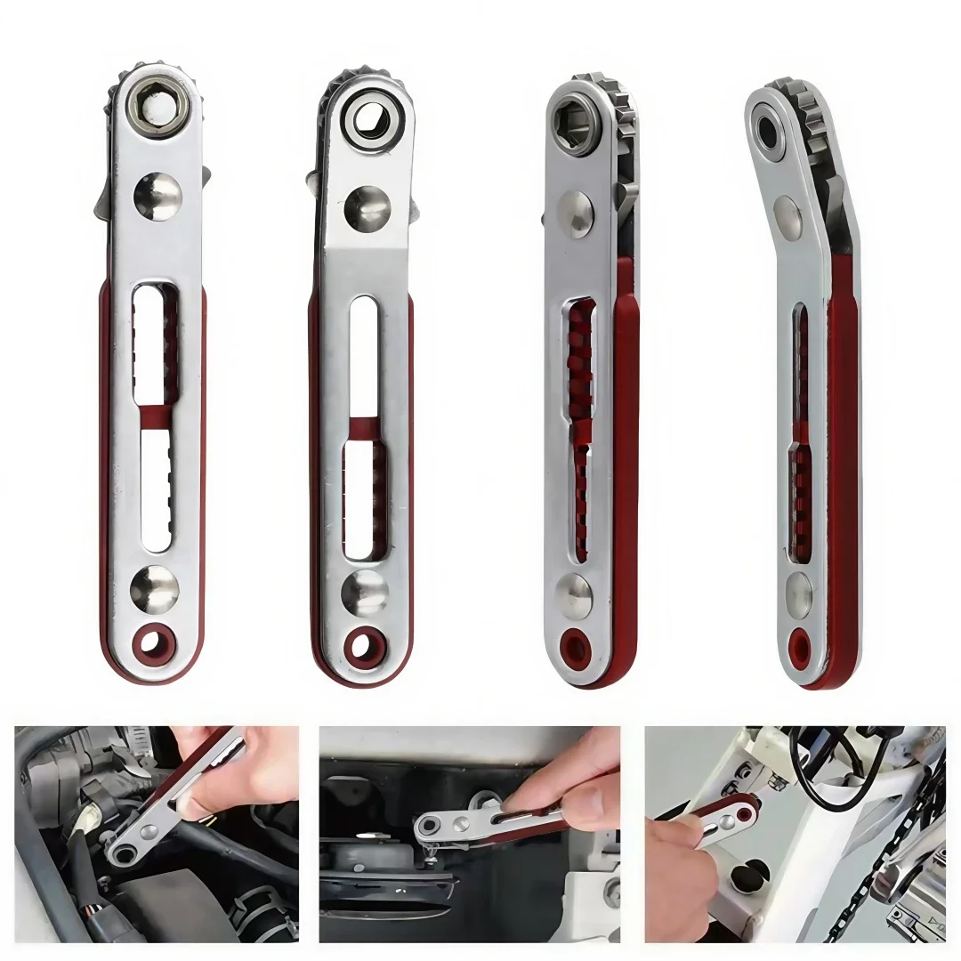 Right Angle bidirectional ratchet screwdriver Socket set Bit 1/4 Hexagon Handle Drive Torx Slot DIY Multifunctional Hand Tool