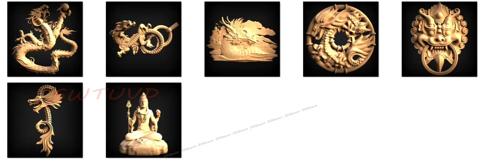 65+Asia STL Collection 3D Models for CNC Routers for CNC Collection Design Drawing Files Woodworking Wood Router