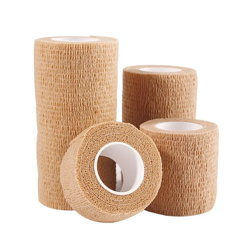 1 Roll Adhesive Bandage Self Adhesive Elastic Bandages Non Woven Cotton Fabric Wound Dressing Tape Patch for First Aid Plaster