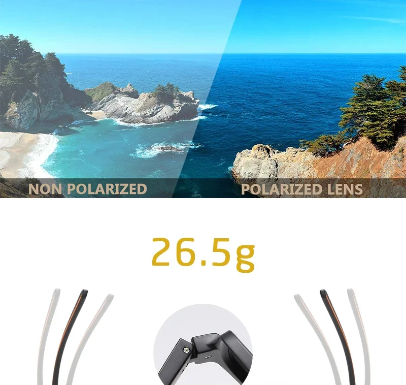 Crixalis 3pcs Mode polarisierte Sonnenbrille für Männer übergroße Spiegel Blends chutz Sonnenbrille männliche Brille Schatten UV-Schutz – Detail 6