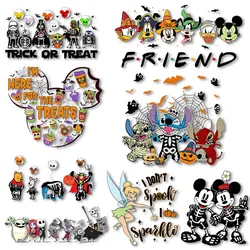 Mickey Halloween Friend Iron On Transfers Decals for Clothes Heat Press Stickers on Tshirts