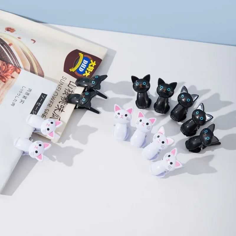 8pcs/Set Cute Cat Plastic Clips Laundry Hanging Clothes Pins Beach Towel Snacks Sealing  Household Clothespegs  Clamp