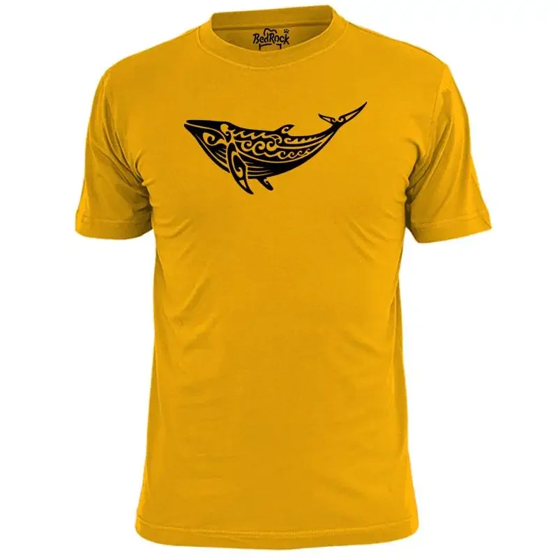 Mens Tribal Whale T Shirt Native Maori Tattoo
