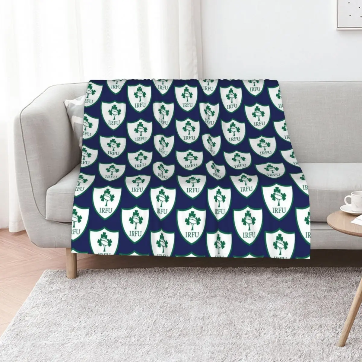 IRELAND IRFU-RUGBY -BADGES Throw Blanket For Sofa Thin Sleeping Bag Luxury Brand Single Luxury St Decorative Sofas Blankets