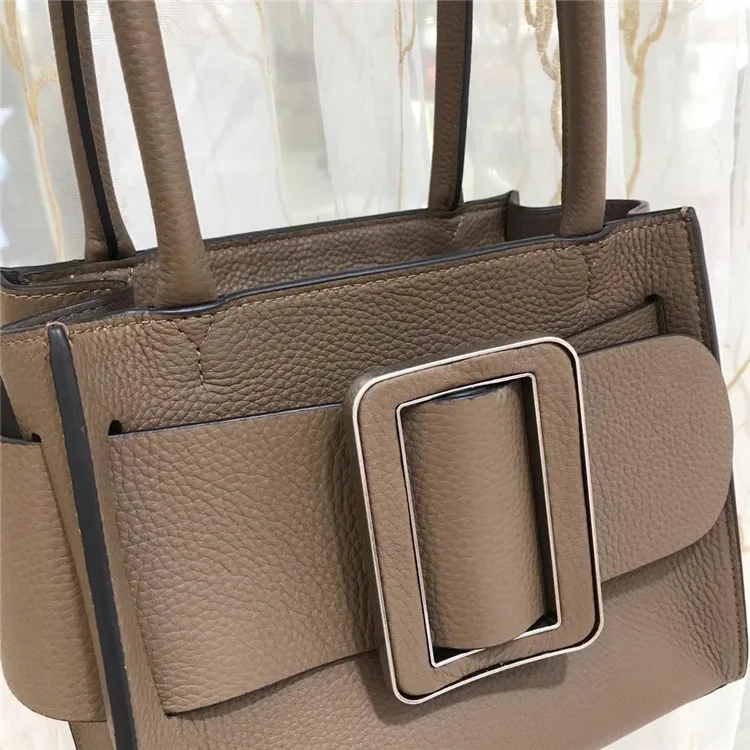 Top Cowhide Underarm Bag Lychee Pattern Leather Buckle One Shoulder Bag Fashion Large Capacity Ladies Luxury Design Brand Bag