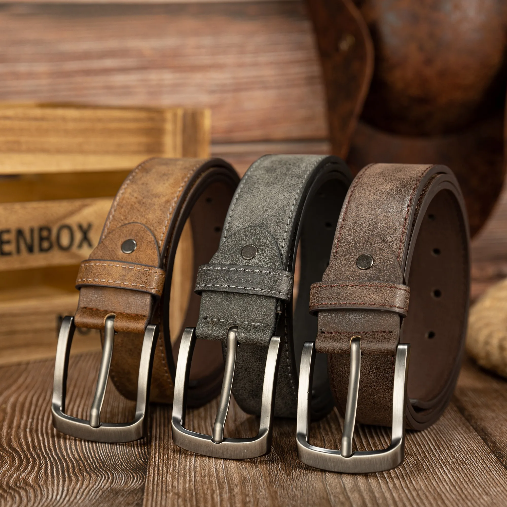Modischer Vintage-Gürtel aus PU-Leder mit Schnalle, Unisex-Taillengürtel für Männer und Frauen