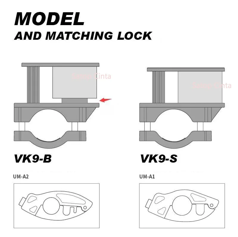 Veison VK1 VK7 Disc Brake Lock Mortorcycle Frame Holder Support Locks Sleeve Anti Theft Lock Bracket Bike Protection Accessory