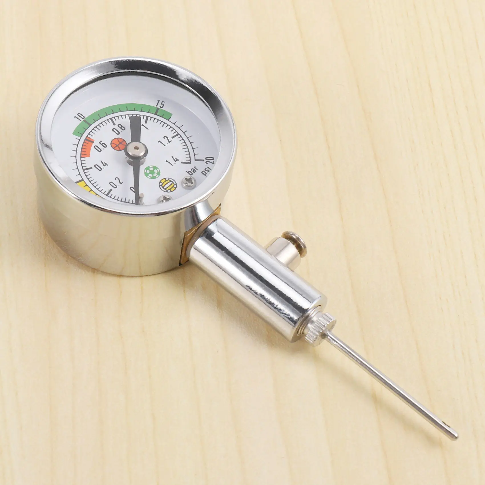 

AEF6-4X Ball Pressure Gauge Ball Pressure Measuring Tool Basketball Football Volleyball Barometer