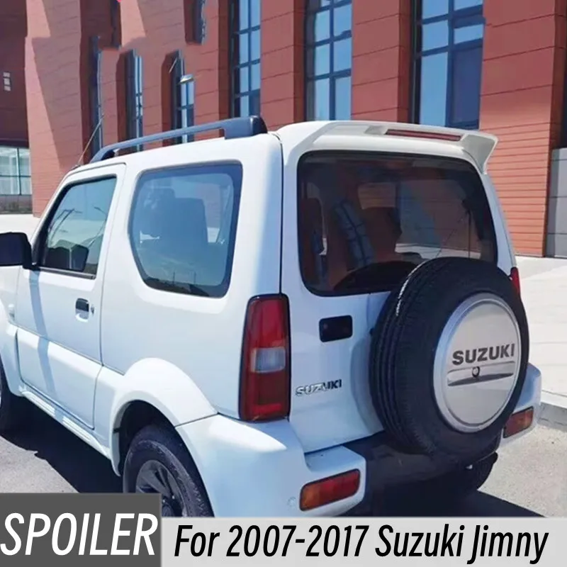 Für 2007-2017 Suzuki Jimny ABS Kunststoff Auto Hinten Stamm Dach Deckel Boot Mit Lampe Spoiler Flügel Außen Tuning zubehör Teile