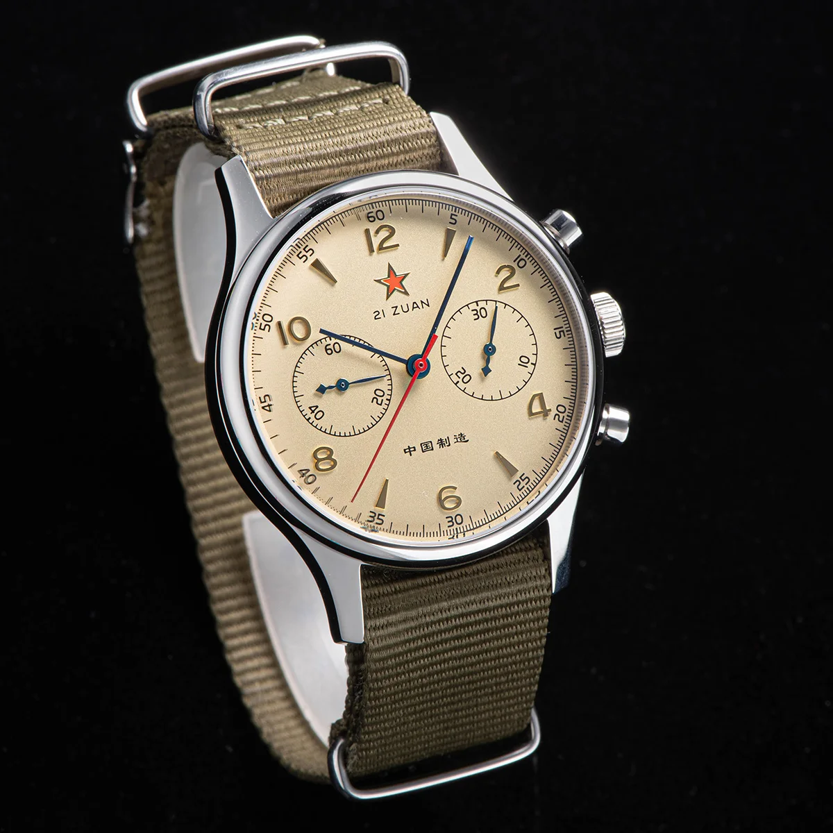 Imagem -03 - Air Force 1963 Polit Chronograph Ver Seagu Relógio de Pulso St1901 Mecânica 38 mm Acylic Reloj Homber Relógios Antigos