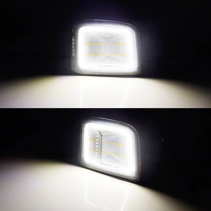 لسوبارو STI WRX المتعرج العنبر متتابعة LED المصد الأمامي للسيارة بدوره أضواء الإشارة ث/الأبيض DRL وقوف السيارات/أضواء القيادة 12 فولت #4