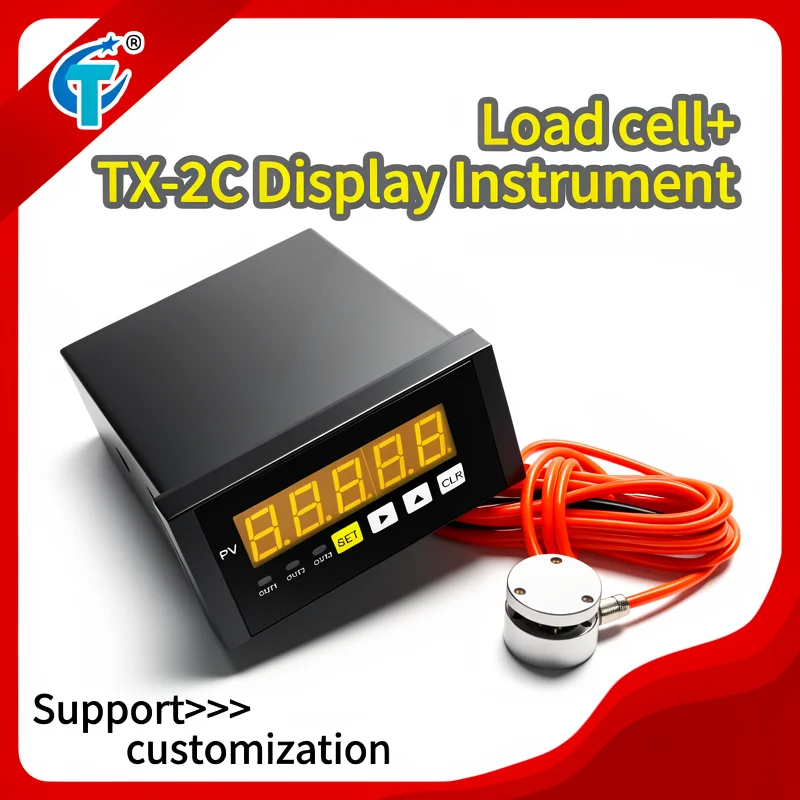 **Industrial Weight & Force Measurement Kit | Mini Flat Load Cell, Weighing Sensor + Controller, 5-Digit Digital Display, 2 Rela