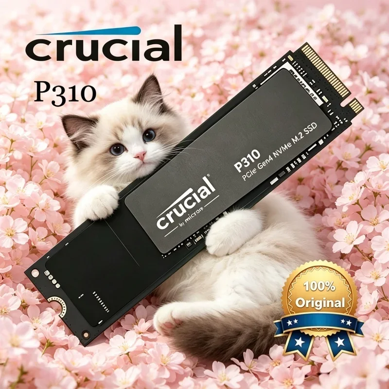 SSD Interno Crucial P310 1TB 2TB M.2 NVMe 2280 PCIe Gen4 3D NAND com até 7 GB/s, Pacote OEM para PC
