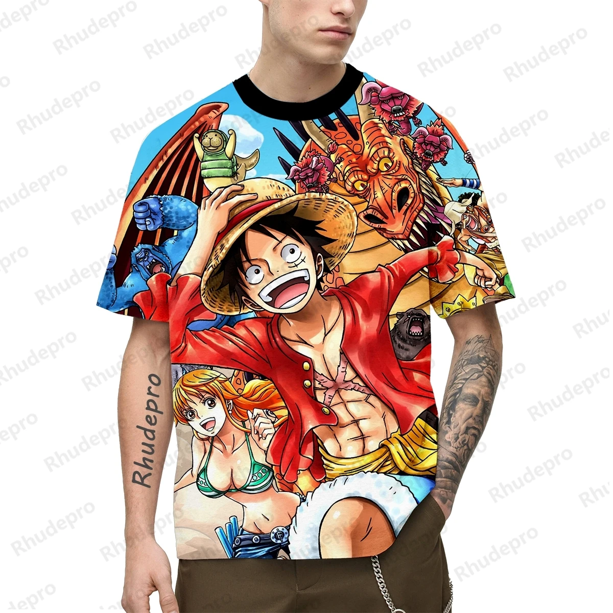 

Roronoa Zoro New Japan Anime One Piece 3D Printing Cosplay T-shirt Women's And Children's Street T-shirts Large Tops Luffy Tees