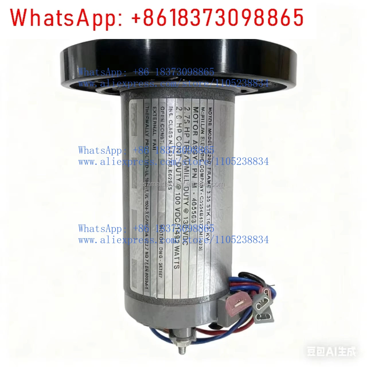 Motor de corriente continua para cinta de correr con volante de inercia, 2.0 HP 130V, alternativa a NordicTrack y ProForm