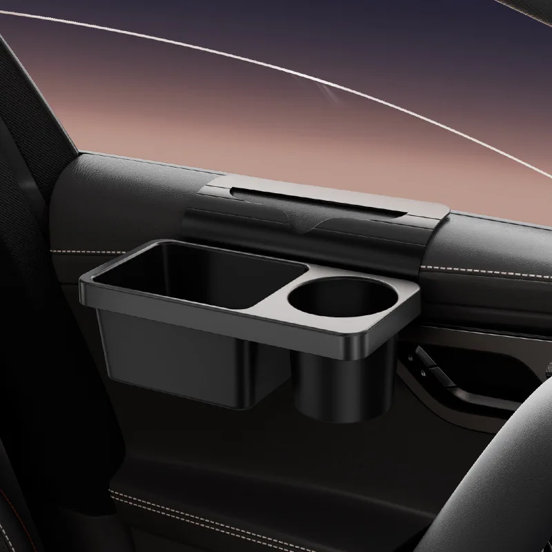 1pc Multi Functional Car Storage Box Door Suspended Storage Box with Cup Holder Practical Car Interior