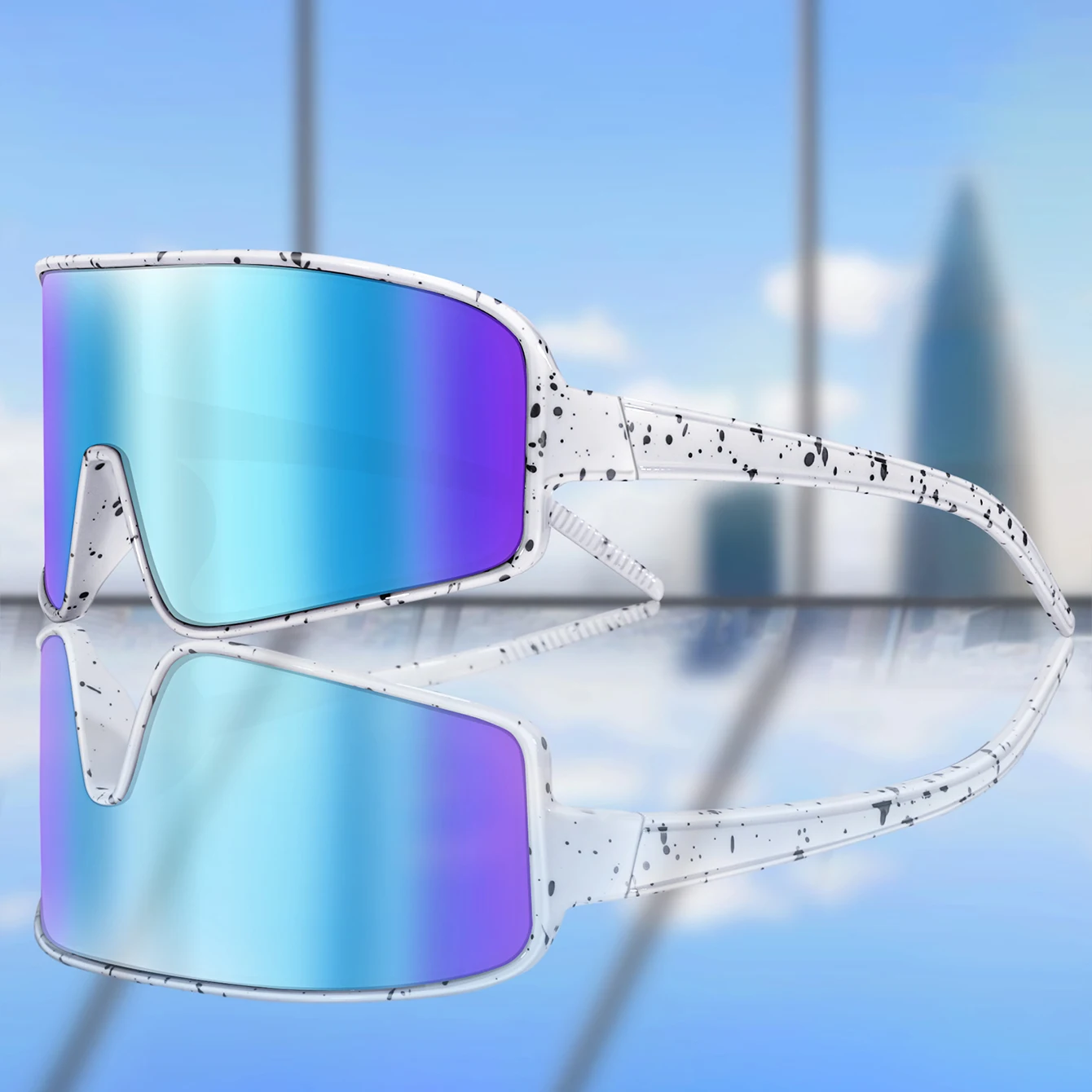 في الهواء الطلق نظارات شمسية كاجوال عدسة كبيرة يندبروف الرياضة الدراجة الرجال النساء الدراجات القيادة التخييم دراجة الجبلية للجنسين نظارات UV400