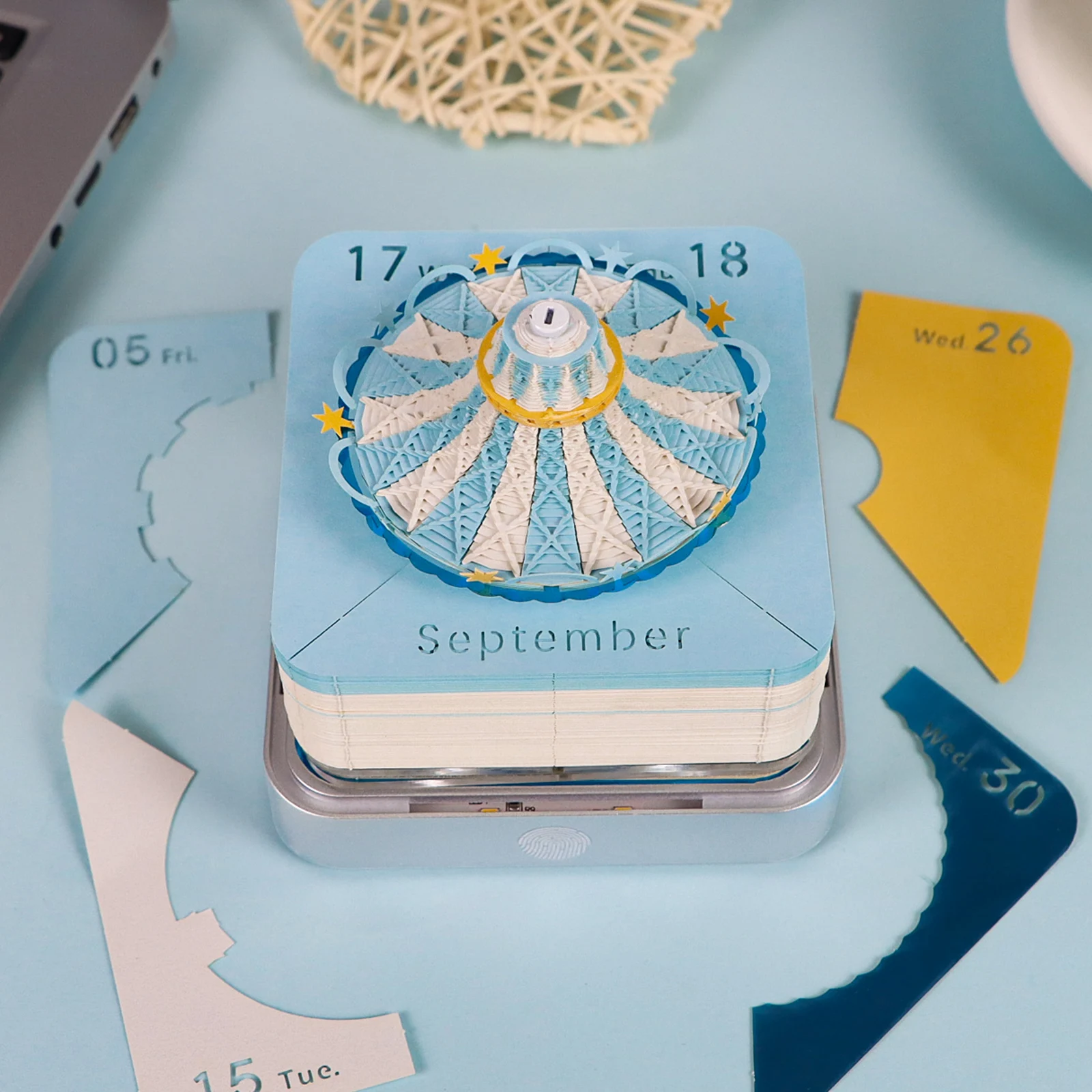 ملاحظة مكتبية ثلاثية الأبعاد جديدة على الطراز الدائري 2025، ملاحظات تزيين لاصقة قابلة للتمزق لحلول الهدايا